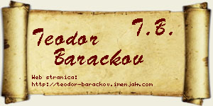 Teodor Baračkov vizit kartica